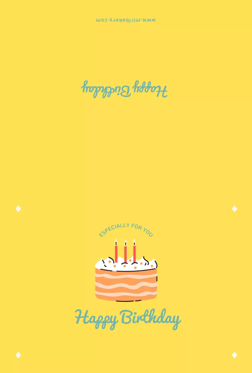 Ilustrasi Kue Pesta Ulang Tahun dengan Warna Kuning