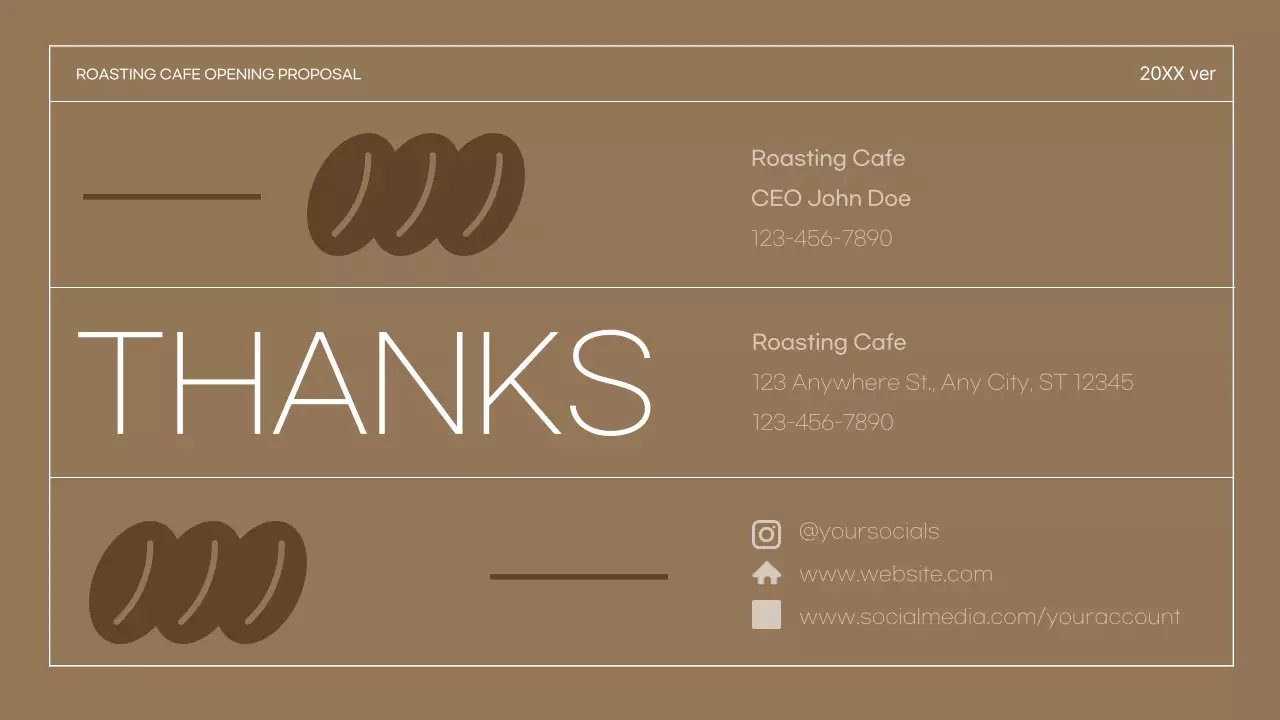 Brown Modern Cafe Proposal Presentation