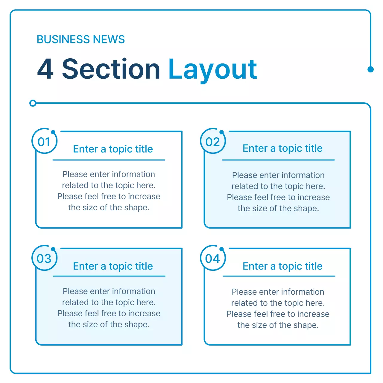 A guide to white and blue geometry for corporate newsletters
