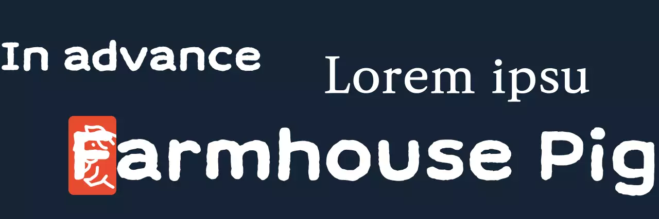 Design a one-line apron with the name of a pork restaurant in a calligraphic style.