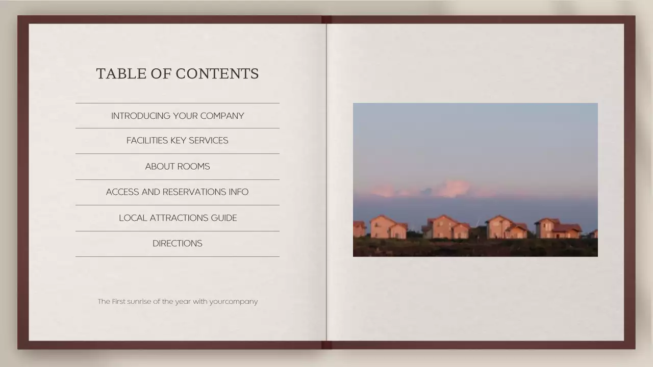 Brown Elegant Sunrise Guide Presentation