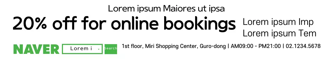 Banner de promoção online moderno verde