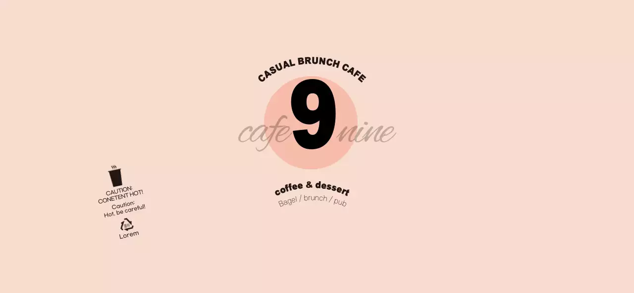 For a simple and unique concept cafe in pink and black