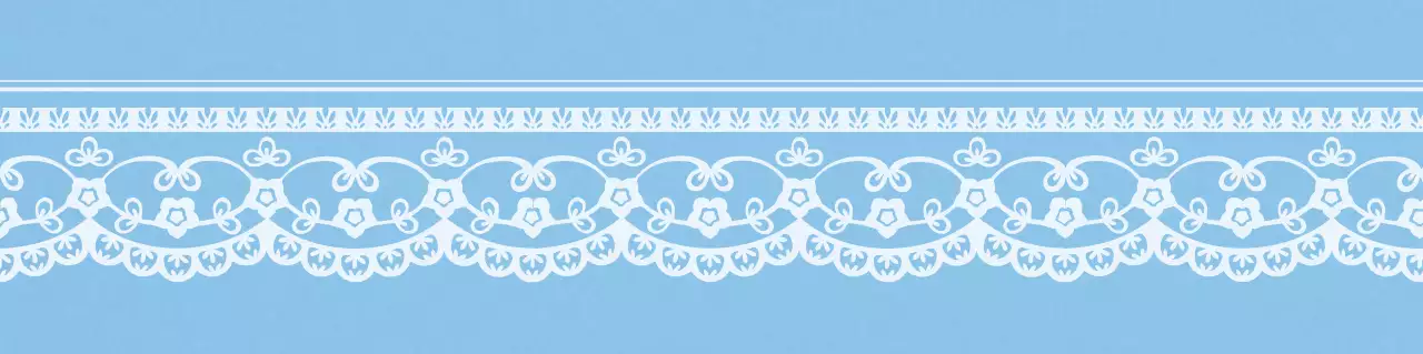 Khái niệm đơn giản minh họa ren màu trắng và xanh nhạt