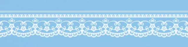 Khái niệm đơn giản minh họa ren màu trắng và xanh nhạt