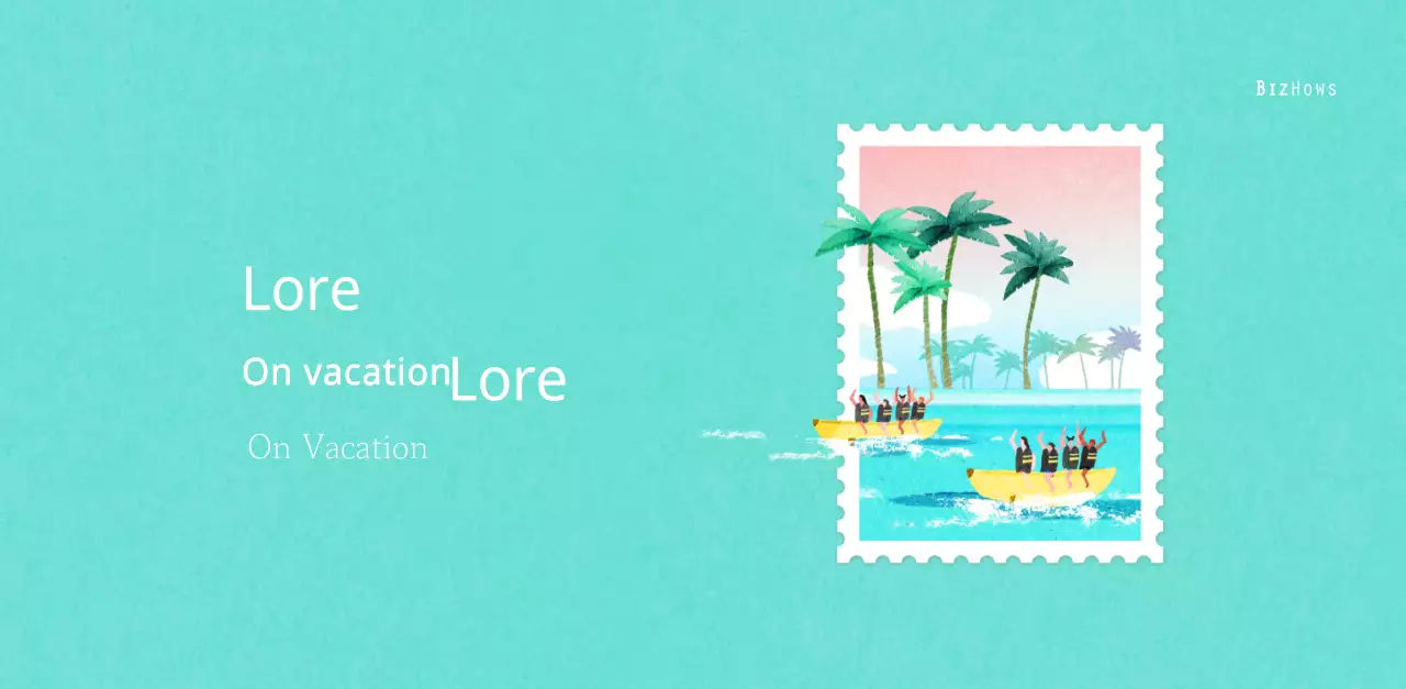 Stamp illustration with a warm concept