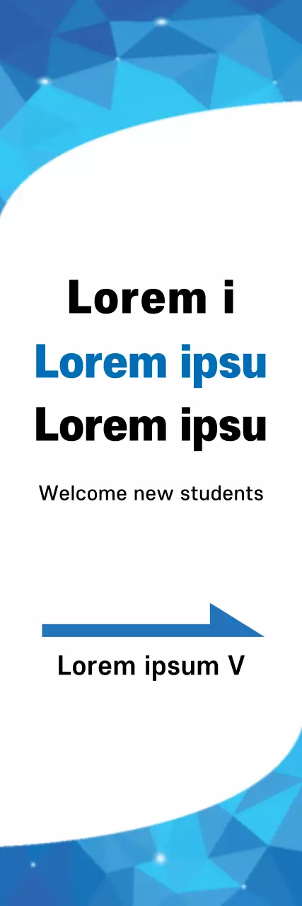 Banner de anúncio de estudante moderno azul