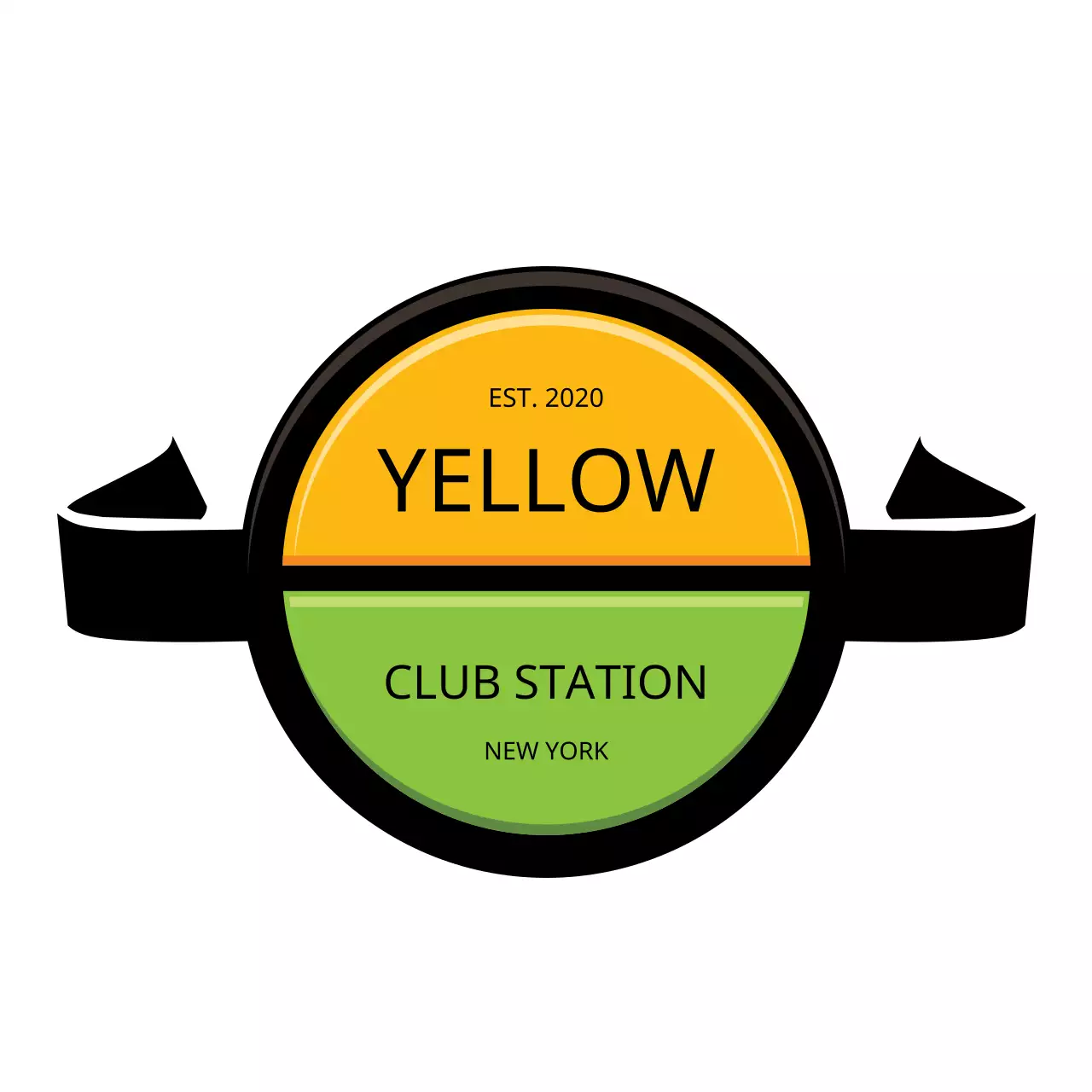 Yellow Modern Club Logo