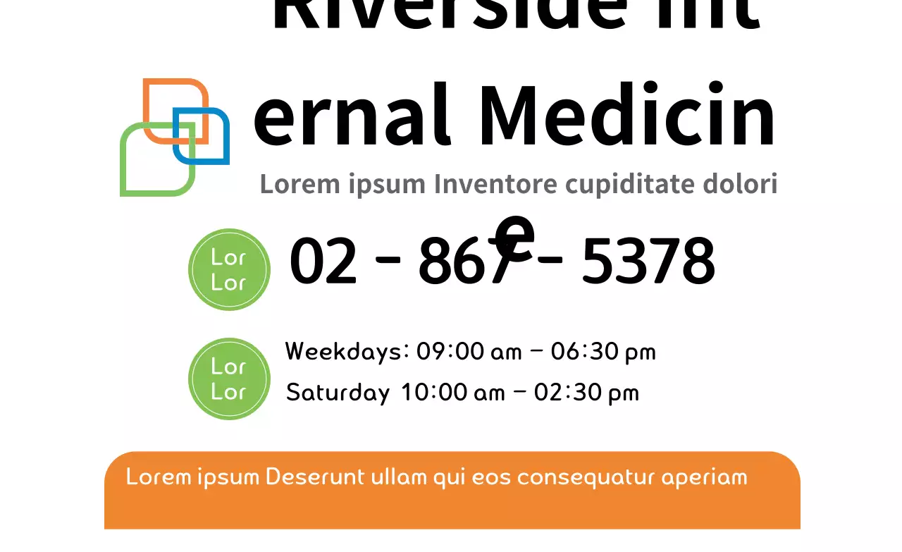 A white logo for a clean hospital look