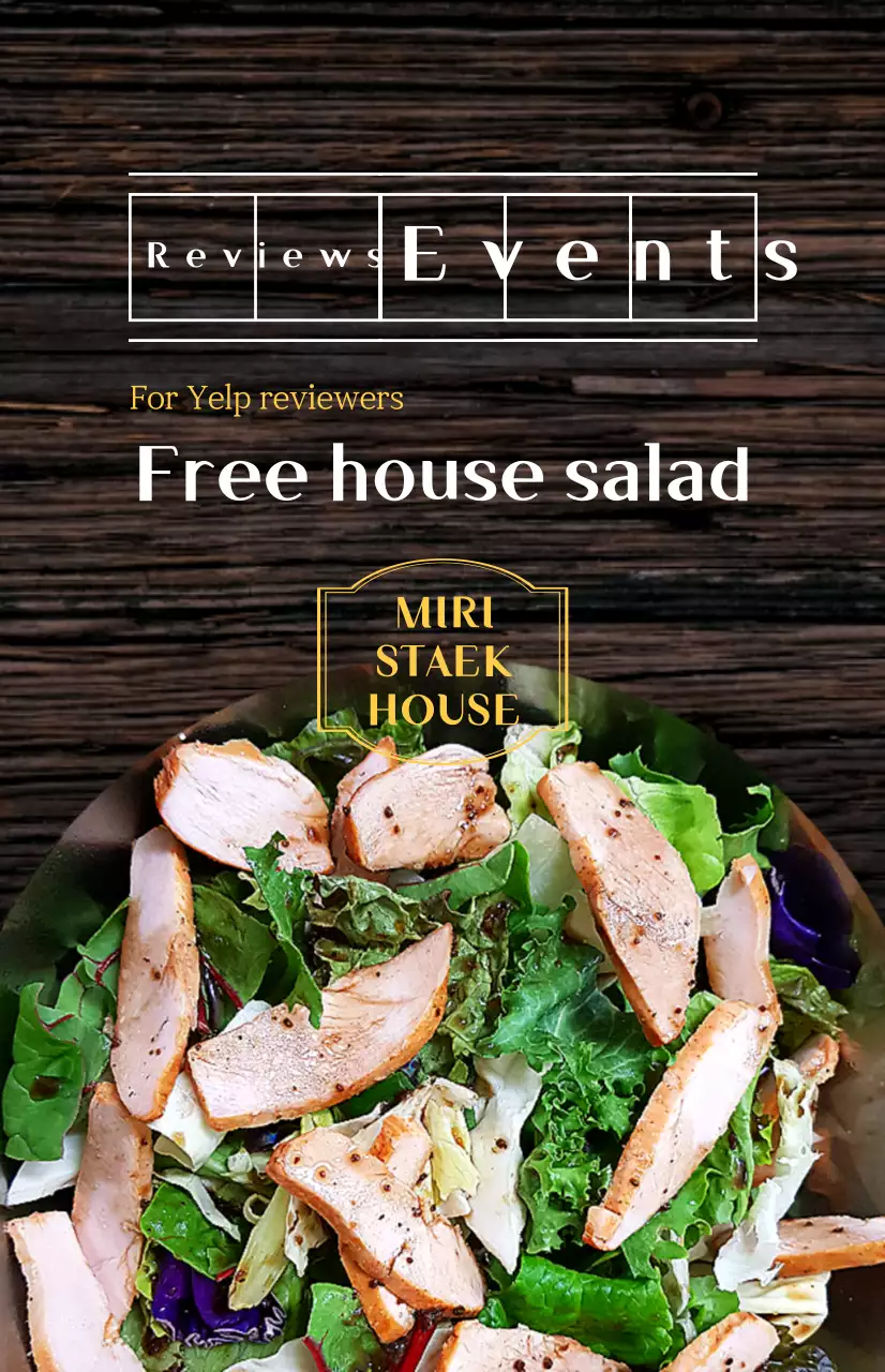 Classic-looking restaurant menu promotion flag