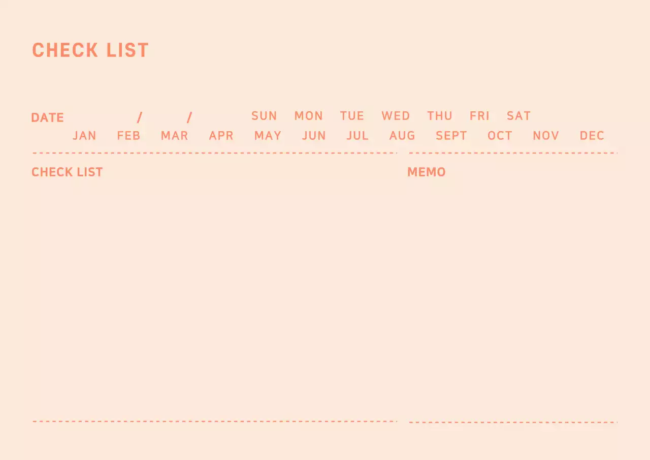 Beige Minimal Checklist Planner Poster
