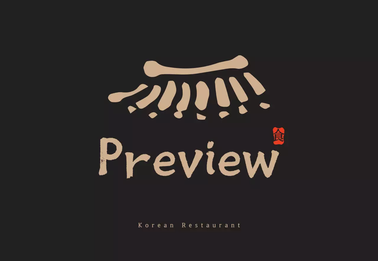 Korean restaurant with tiled roof