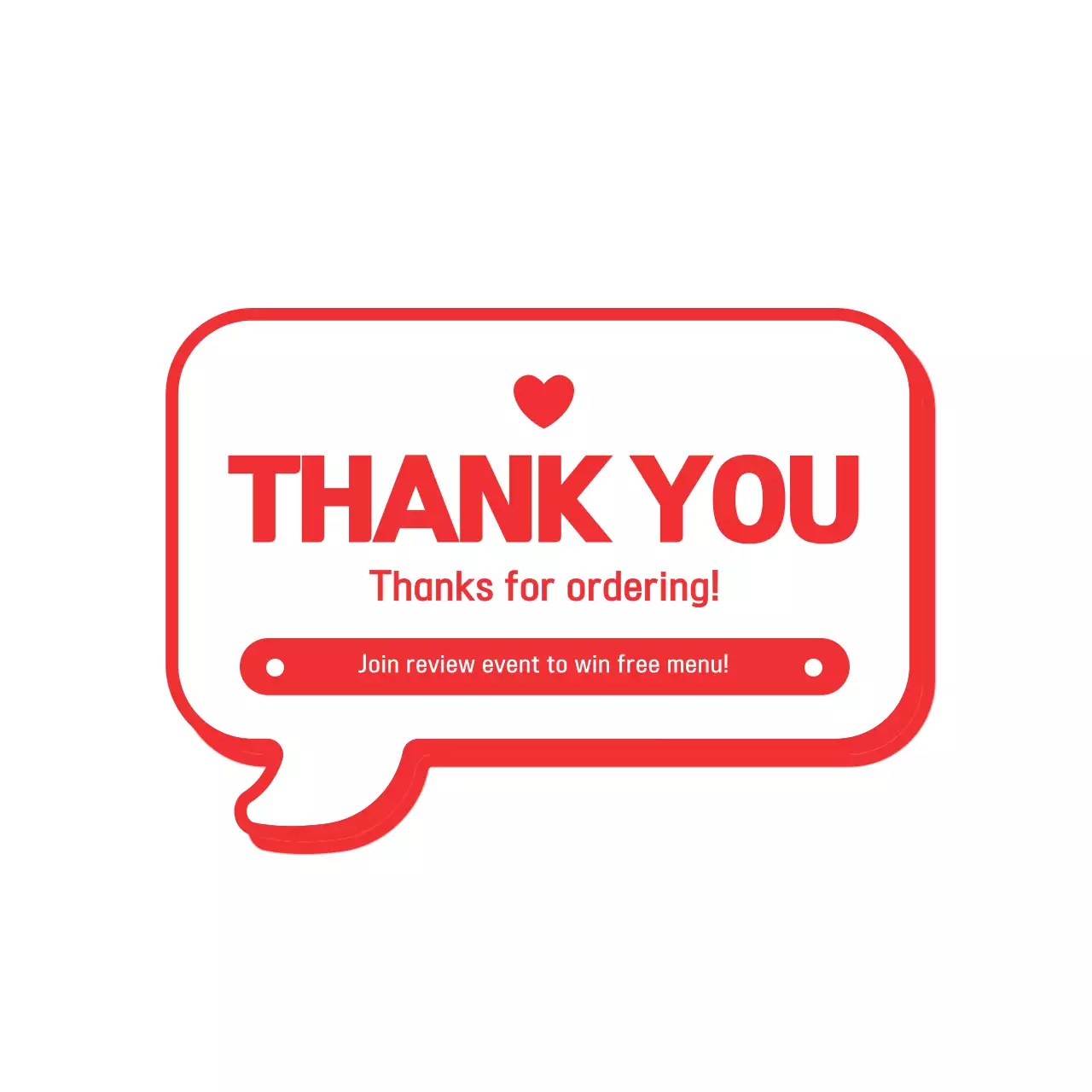 Terima kasih telah memberikan konsep gelembung ucapan bergaya merah dan putih yang lucu