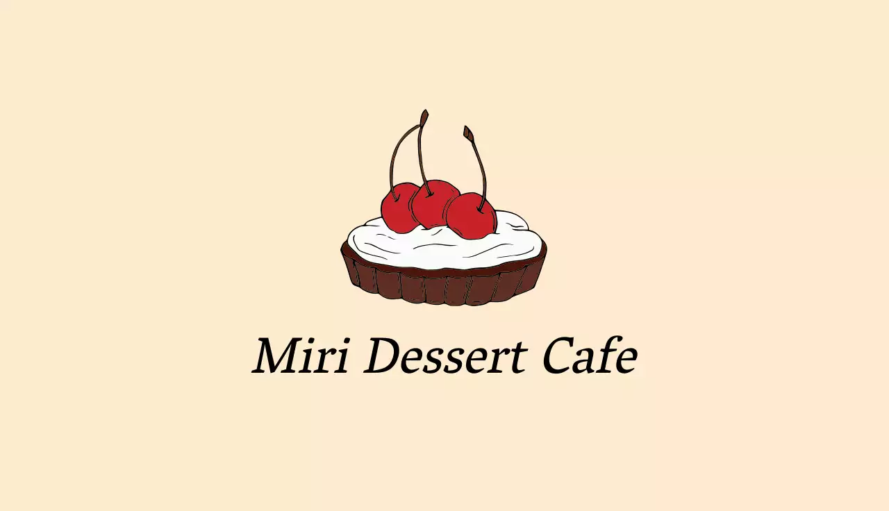 Beige Classic Dessert Business Card