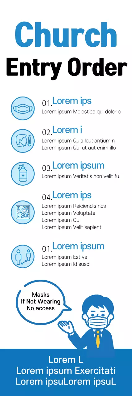 A blue-white neat church hall entry sequence