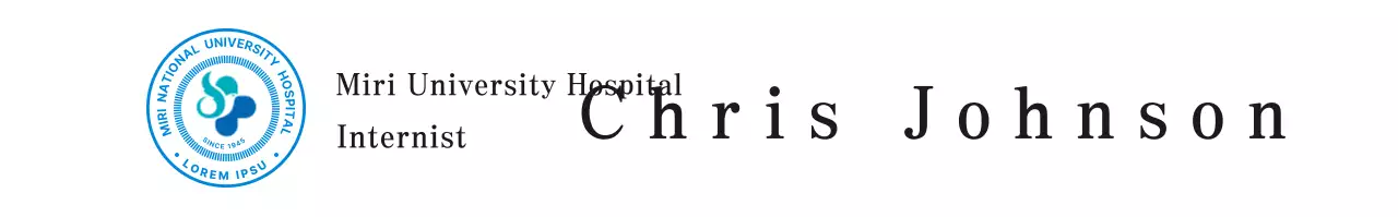 Plakat dokter rumah sakit universitas sederhana berlogo biru