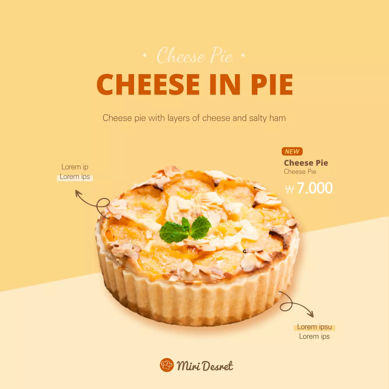 Beige Minimal Cheese Promotion Banner