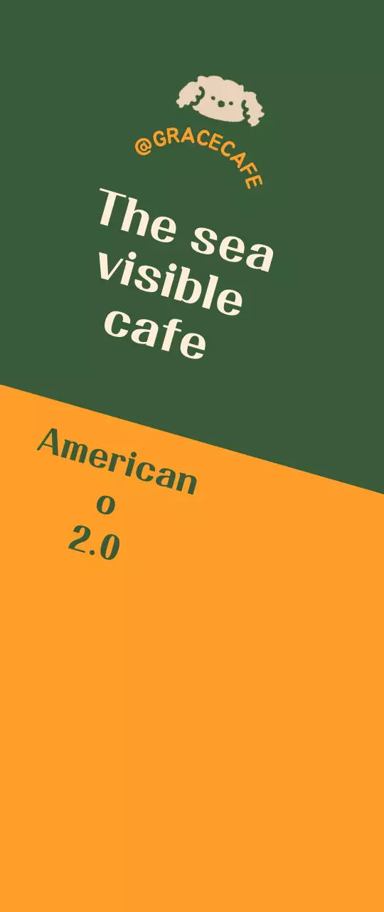 Cute green and orange cafe logo-style menu announcements and promotions