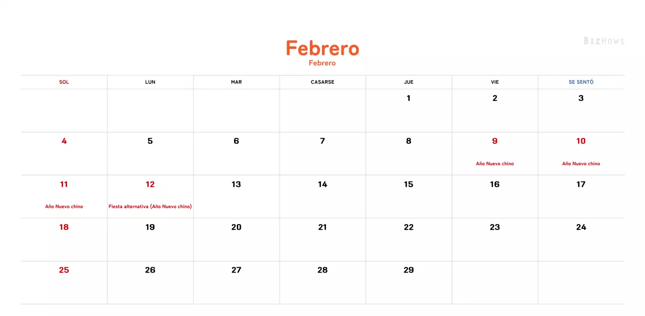 Un cálido calendario ilustrado de Año Nuevo
