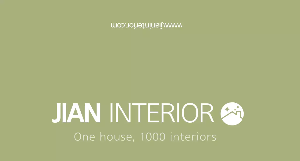 Konsep logo interior sederhana dalam warna merah jambu