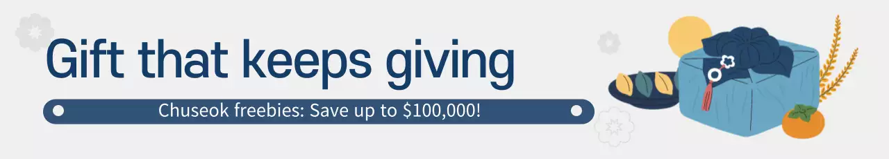 Venda de conjuntos de oferta Chuseok