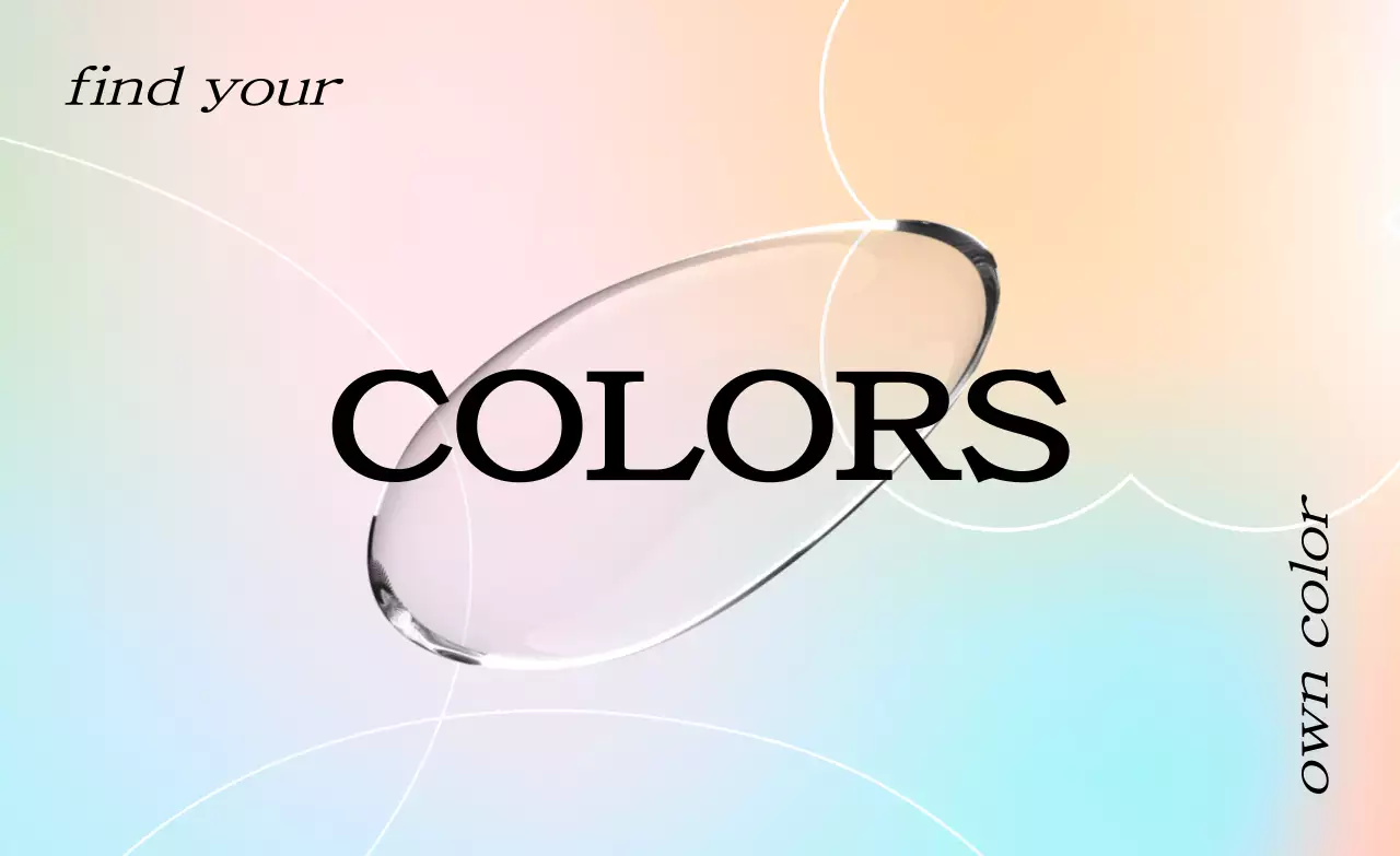 Dreamy exhibition merchandise in a colorful gradient of colors