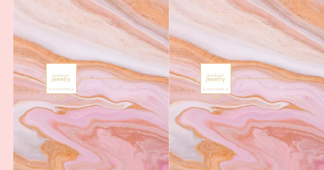 Orange Modern Marble Pattern Jewelry Store