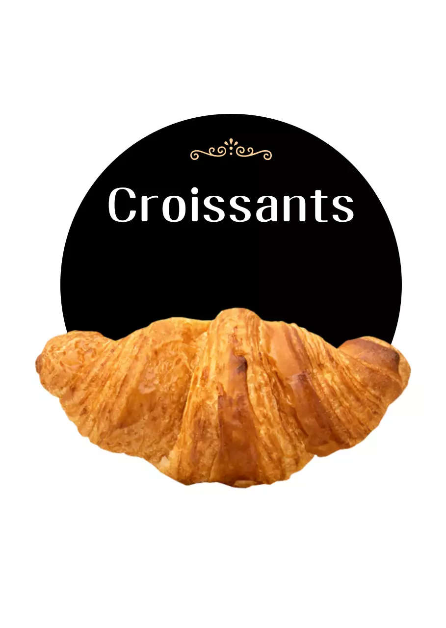 Promote a new menu for a black, upscale bakery