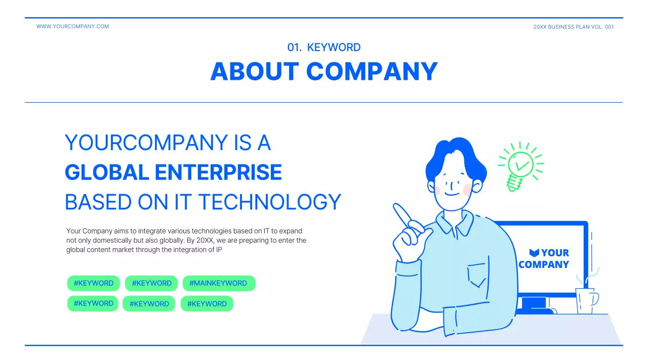 Blue Modern Business Plan Document Presentation