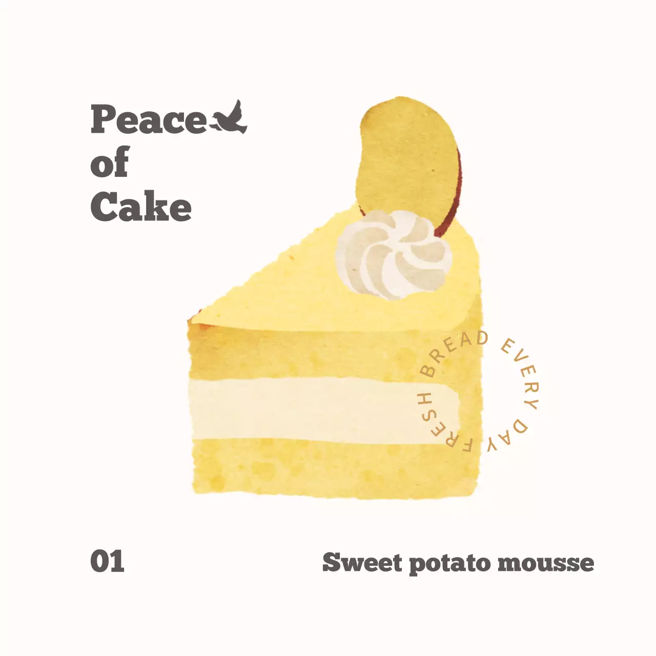 Stiker Makanan Penutup Ubi Jalar Bergambar