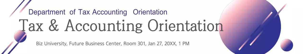 Banner de anúncio de orientação moderno roxo