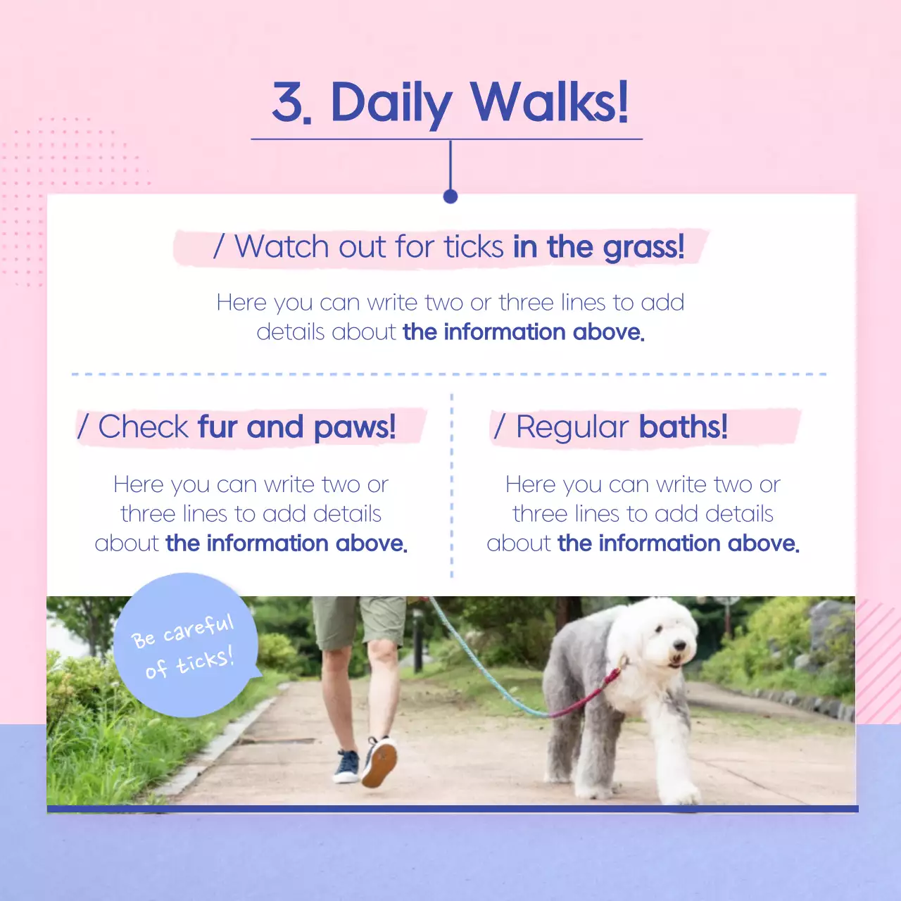 Pink Minimal Pet Guide Instagram Carousel