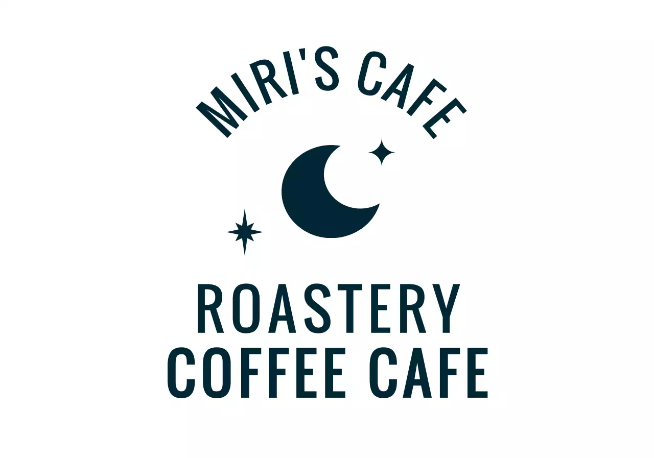 White and clean cafe shop logo