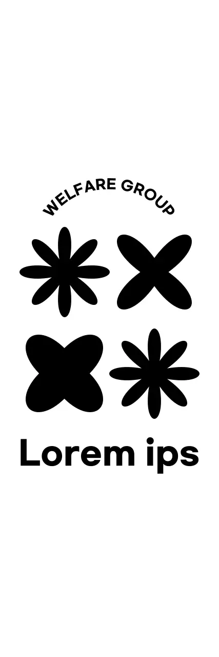 Gaya kombinasi logo simbol yang lucu dan sederhana dalam warna hitam Organisasi dan tujuan kesejahteraan anak