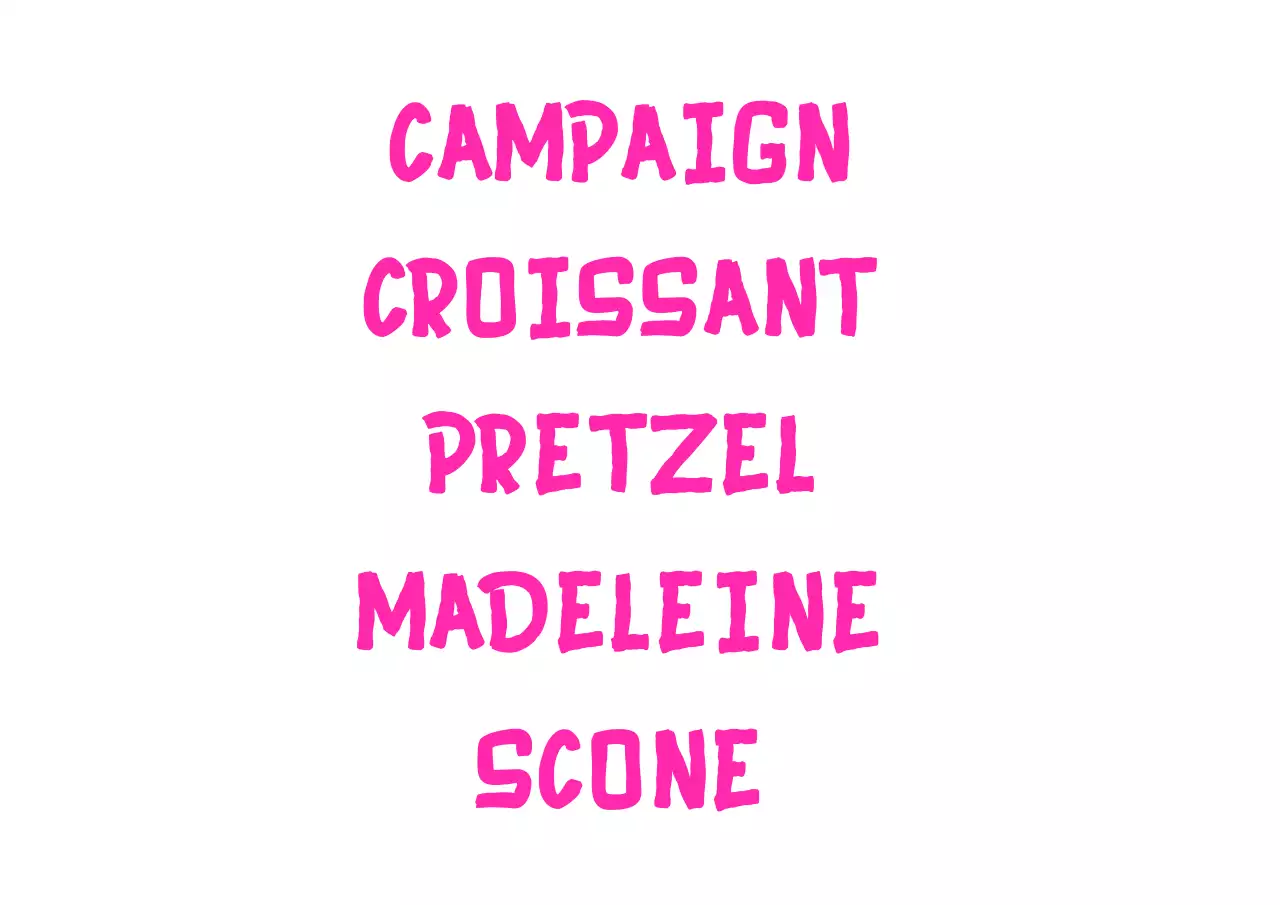 Promote a dessert shop with English text in hot pink.