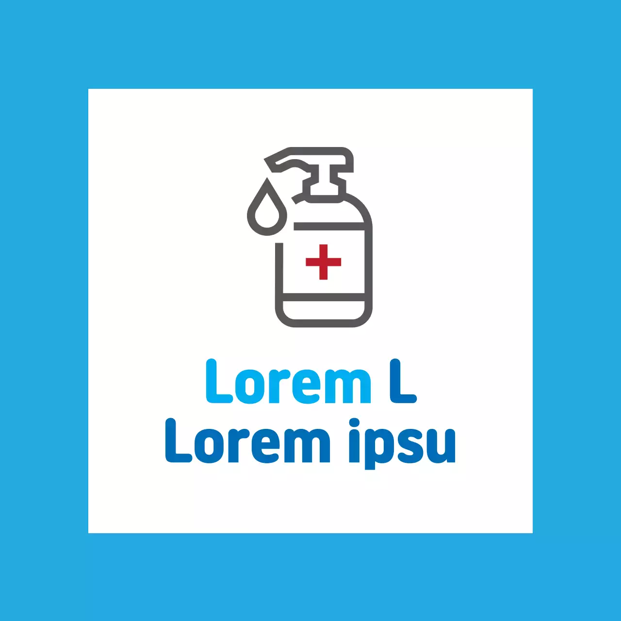 Ilustração a vermelho celeste sobre como utilizar o desinfetante corona