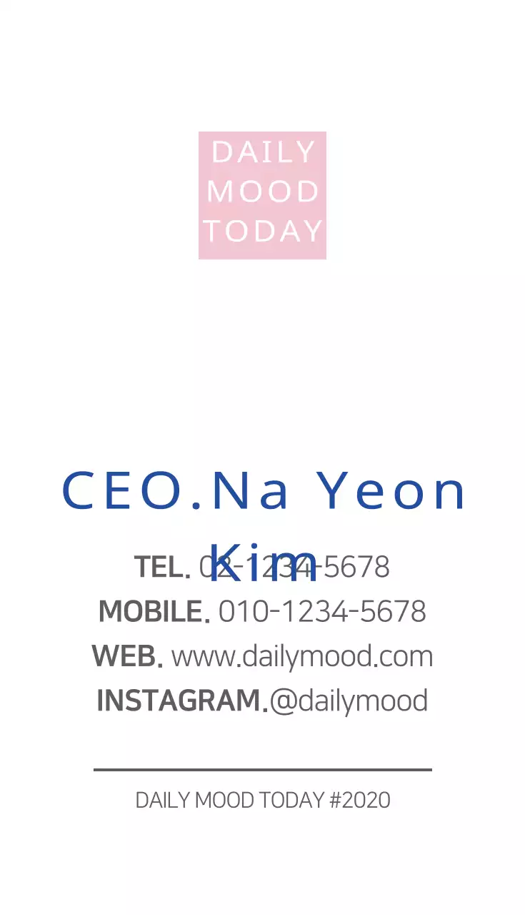 Kartu Nama Modern Biru