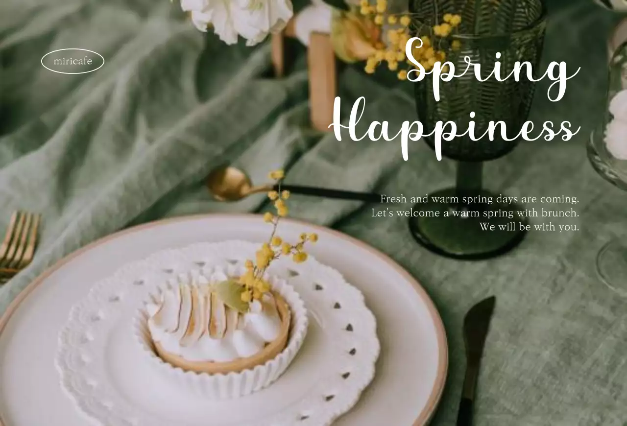 Desserts with a warm spring theme