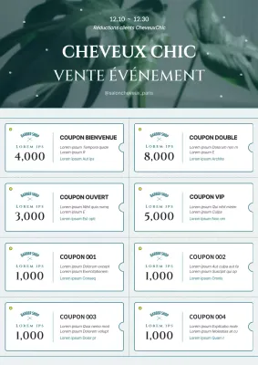 Livre de coupons photographique émotionnel en bleu clair et bleu