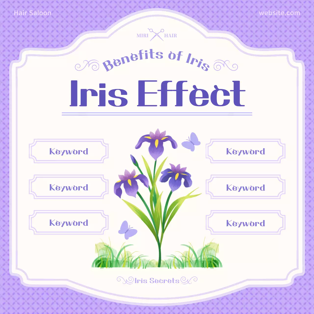 Purple Elegant Hair Promotion Instagram Carousel