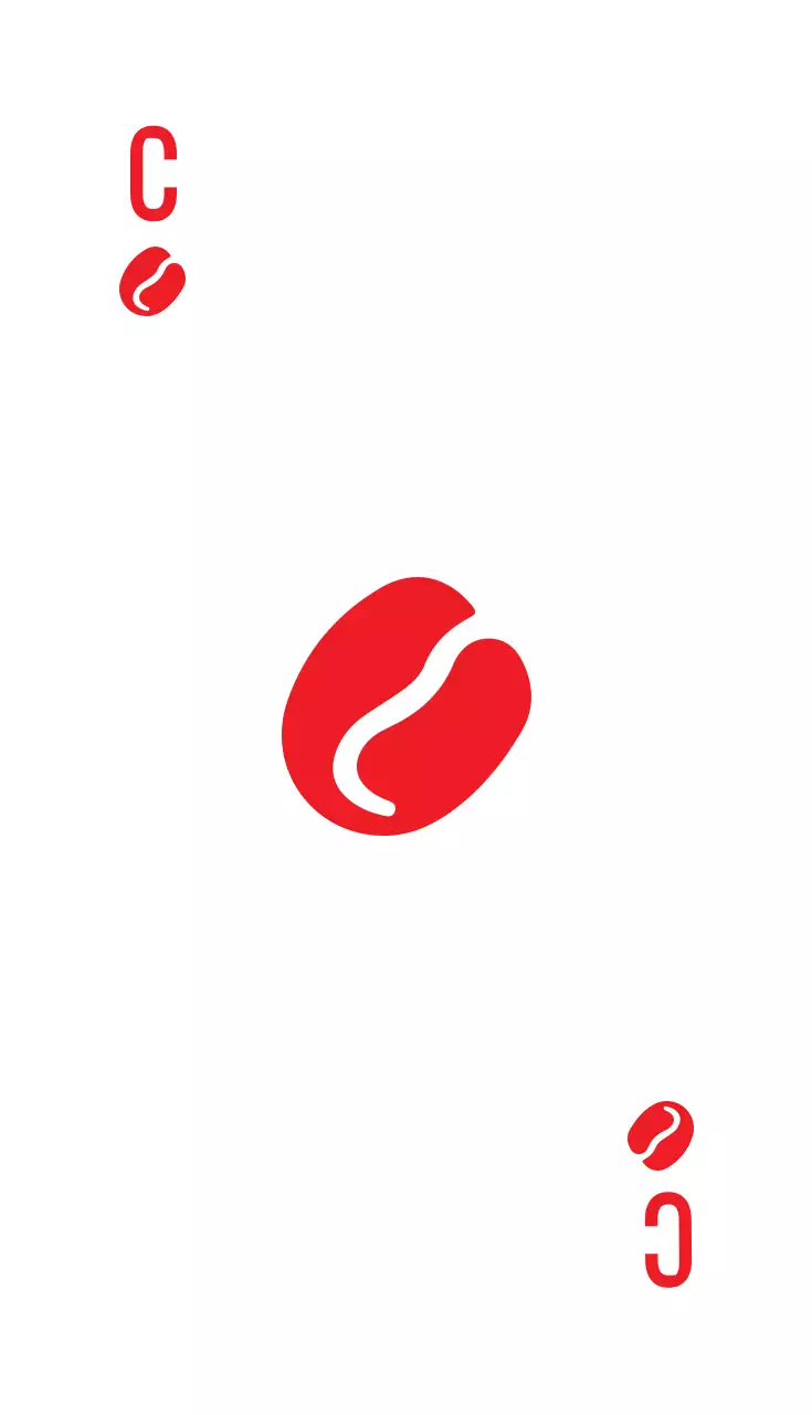 Kartu Nama Kopi Minimal Merah