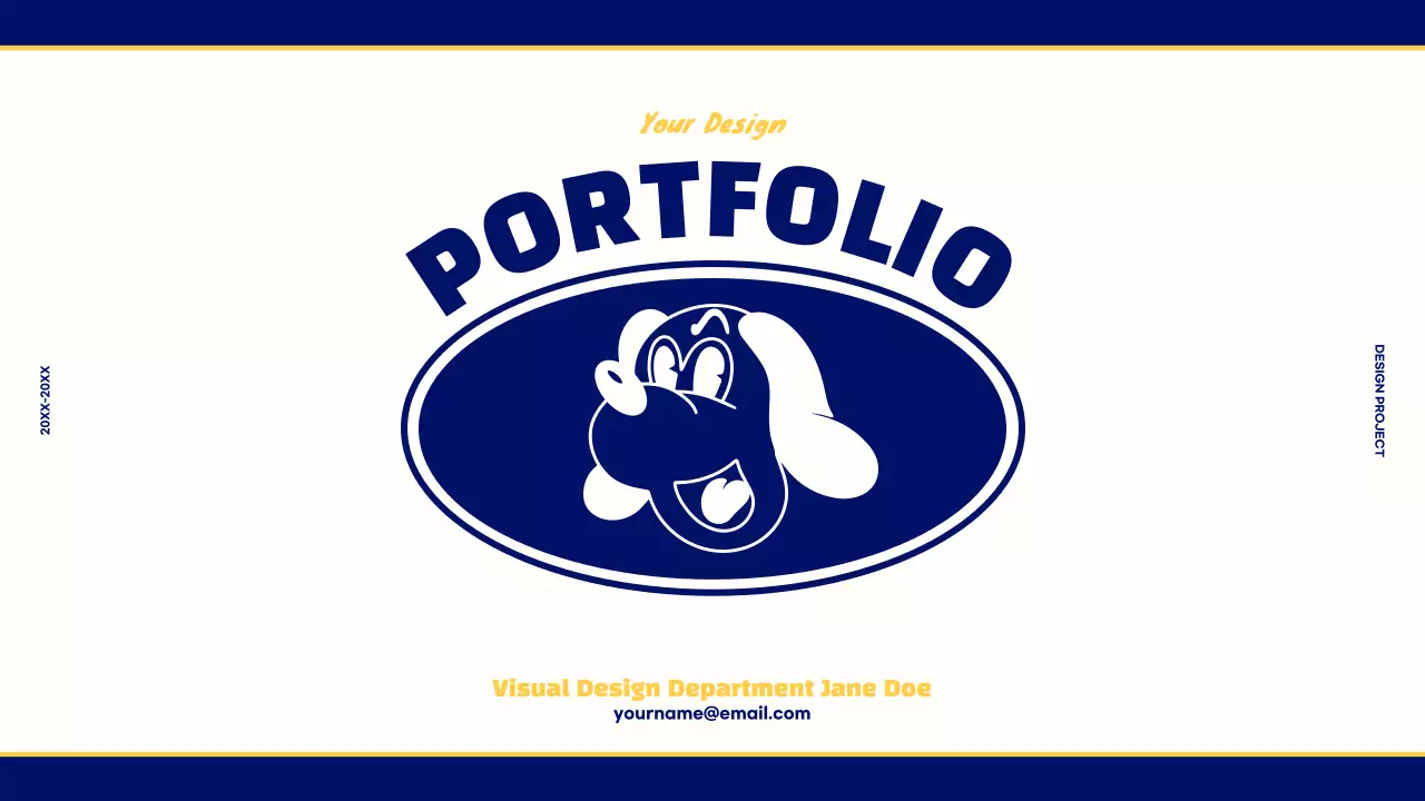 Blue Retro Design Portfolio Presentation