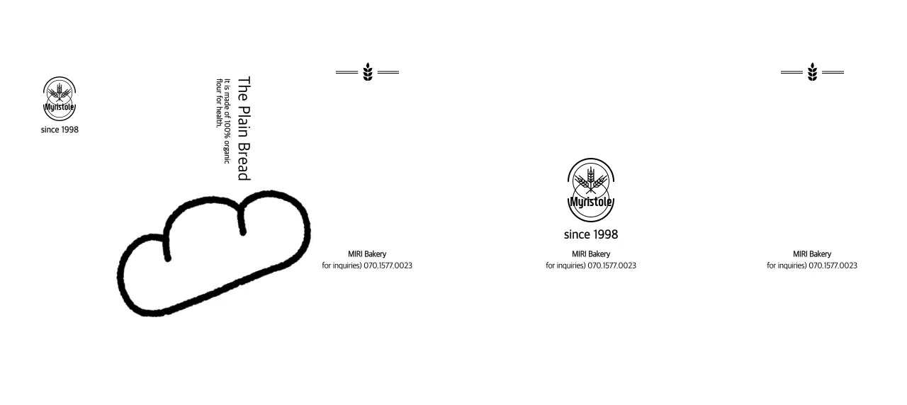 Promote and inform about your cafe with a simple and cute style illustration of bread