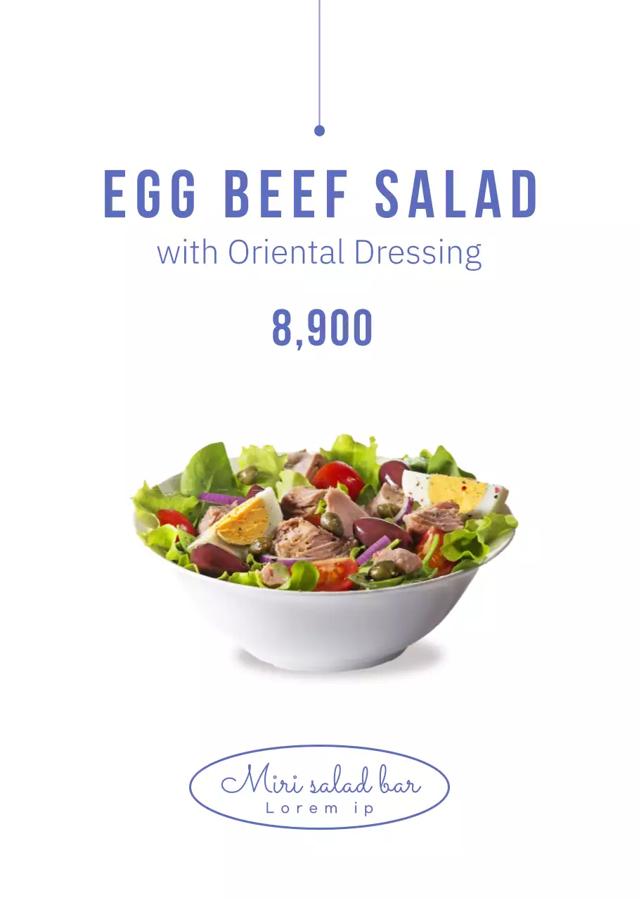 Bersihkan papan menu salad