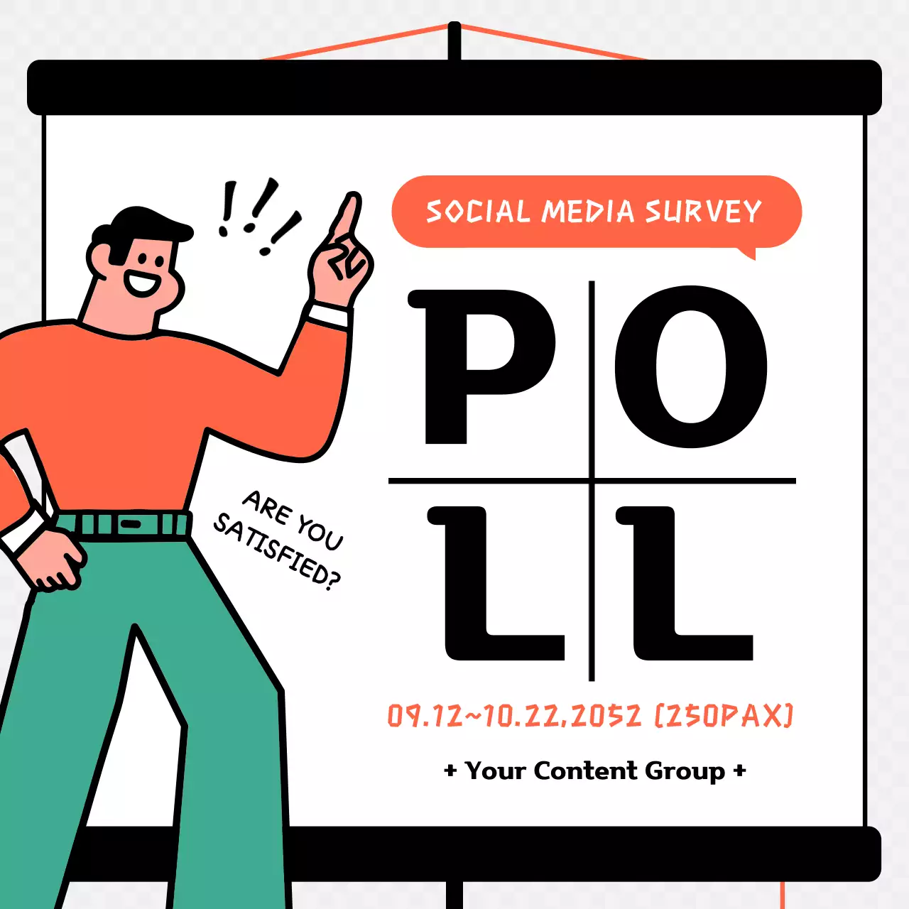 Orange Modern Survey Report Instagram Carousel