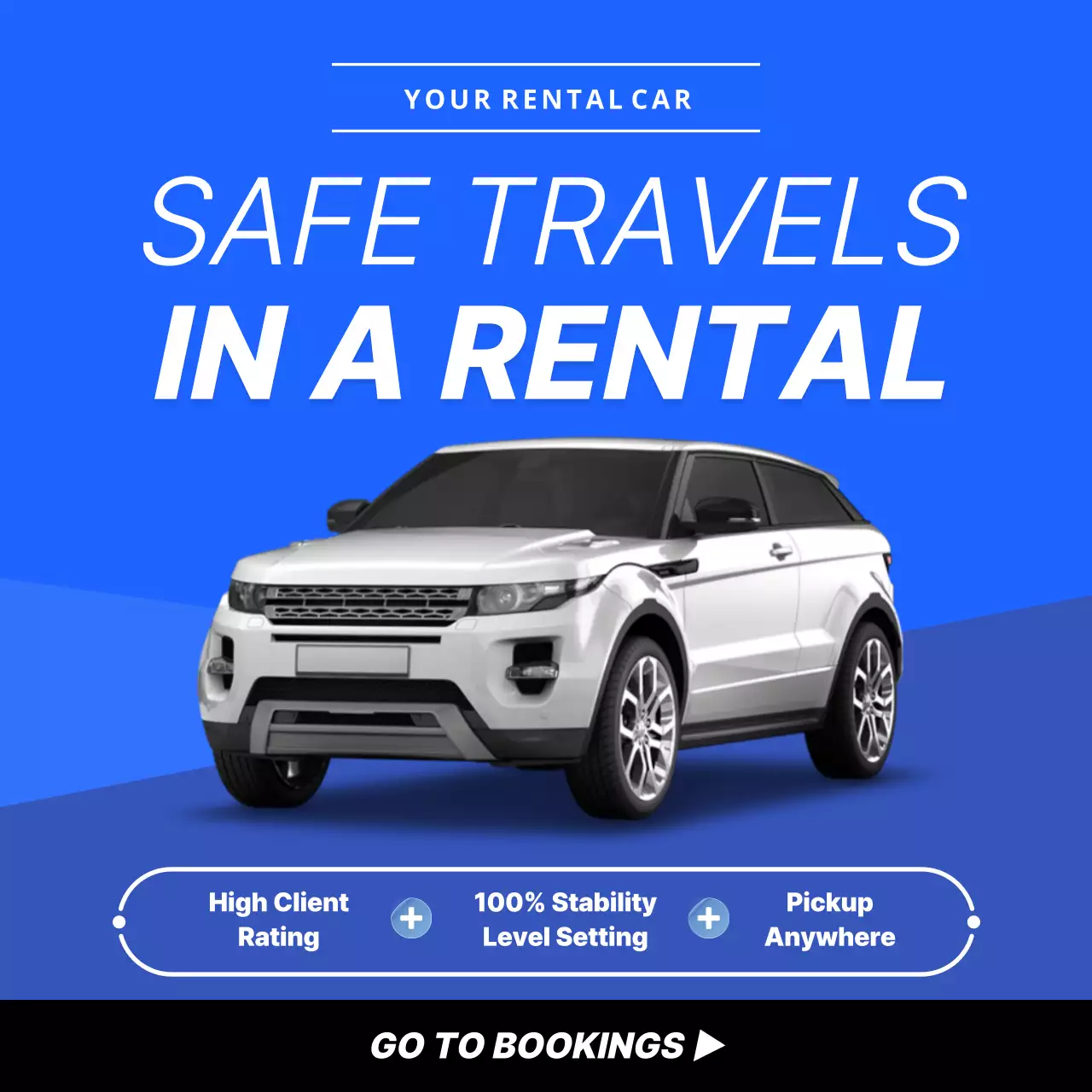 Blue Modern Car Promotion Instagram Carousel