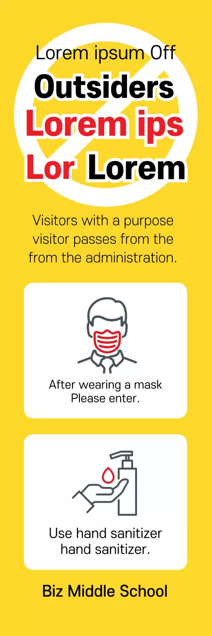 Yellow icon Campus access restrictions