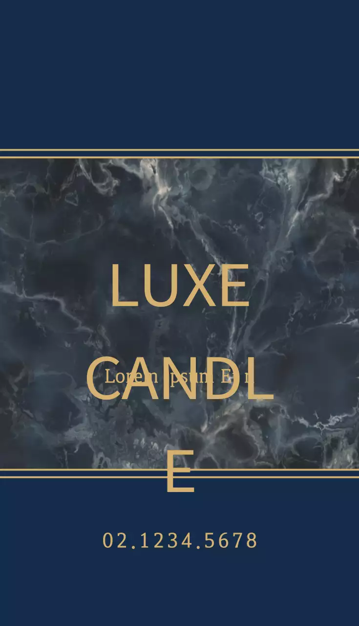 Danh thiếp quảng cáo nến thanh lịch của Navy