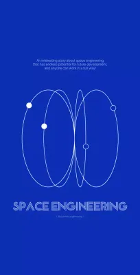 Simple, clean engineering concept in crisp navy blue and white