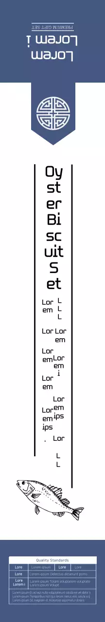 Set monumen tiram ilustrasi putih biru yang rapi